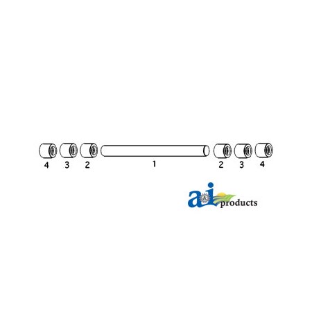 A & I Products Shaft, Load Control (Ref. 1) 1" x1" x16" A-L26937
